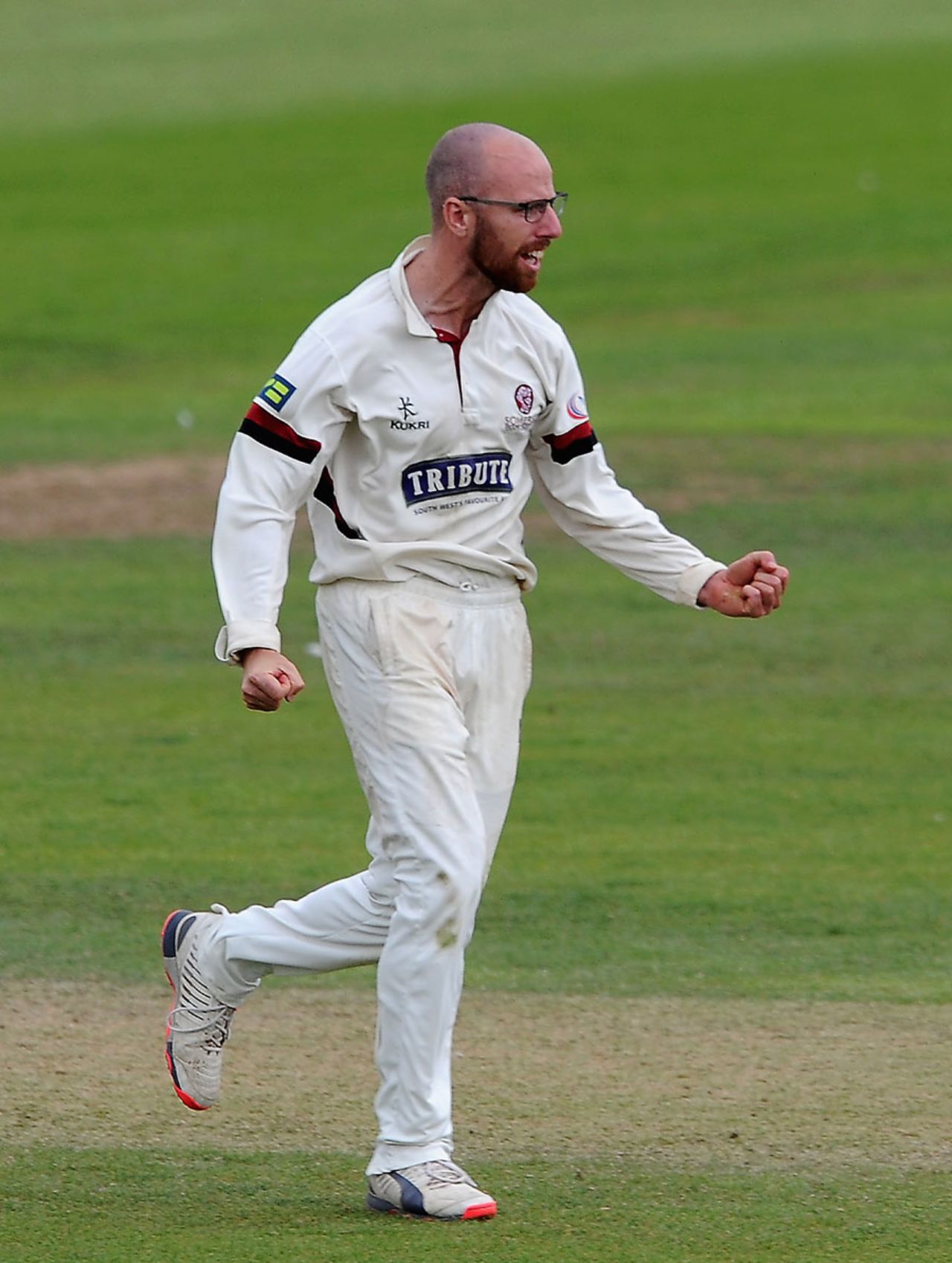 Jack Leach broke an opening stand of 143, Hampshire v Somerset, County Championship, Division One, Taunton, 3rd day, September 11, 2015
