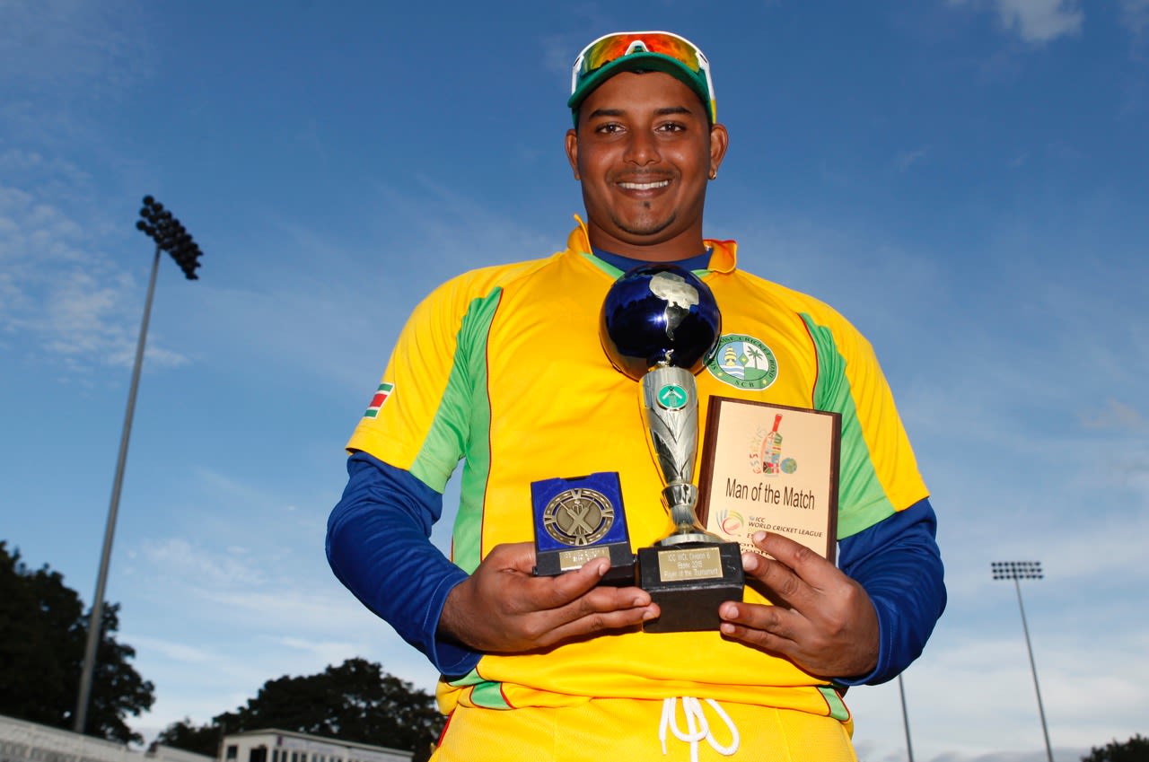 Gavin Singh was named player of the tournament, ICC WCL Division Six, County Ground, Chelmsford, September 13, 2015