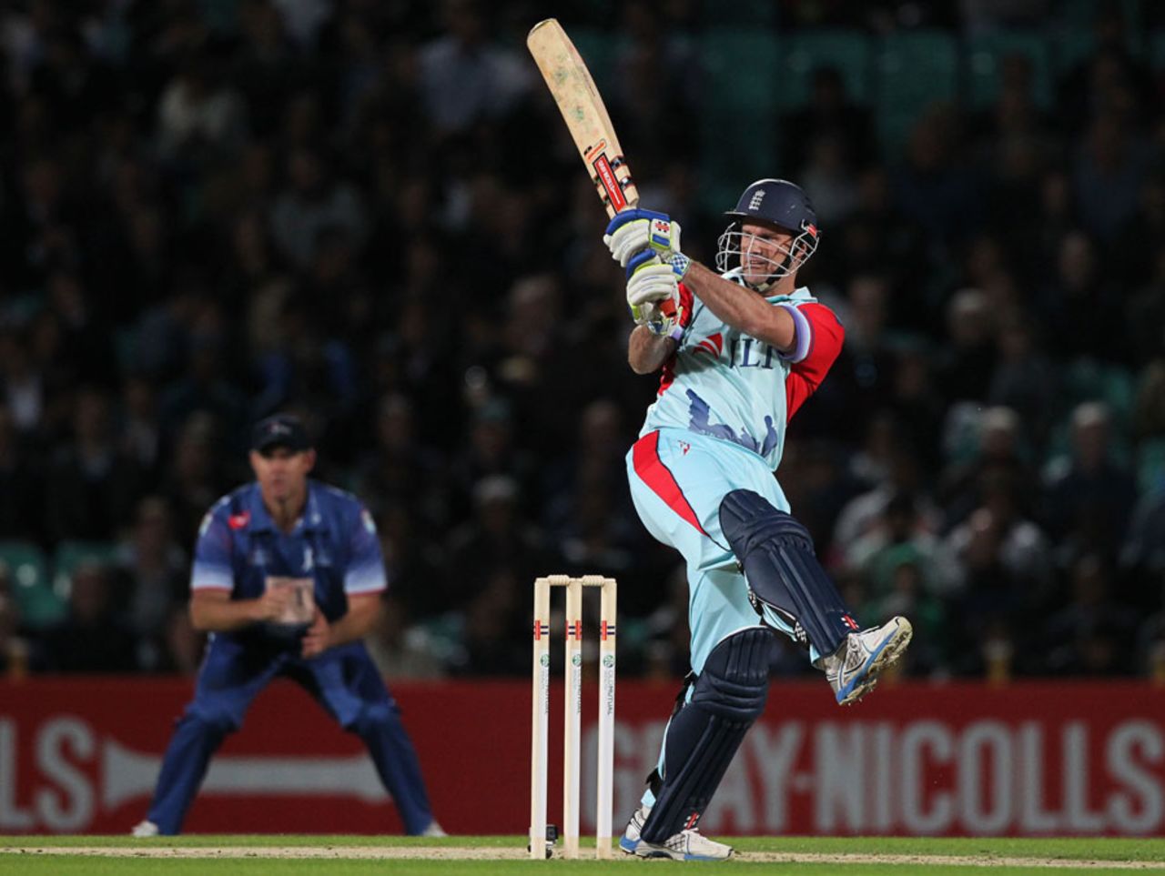 Help for Heroes captain Andrew Strauss in action during the Cricket for Heroes charity match, London, September 17, 2015
