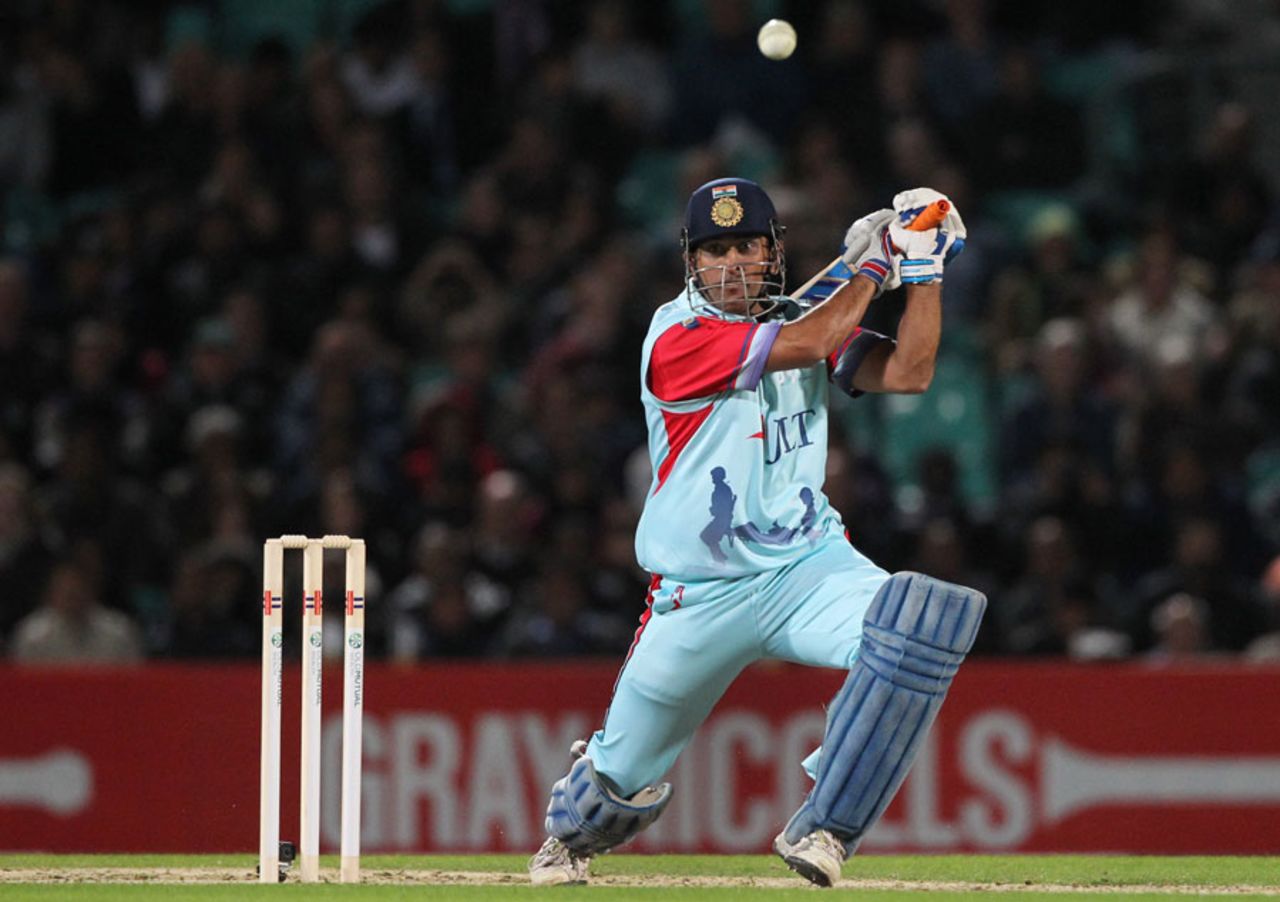 MS Dhoni was Man of the Match in the Cricket for Heroes charity game, London, September 17, 2015