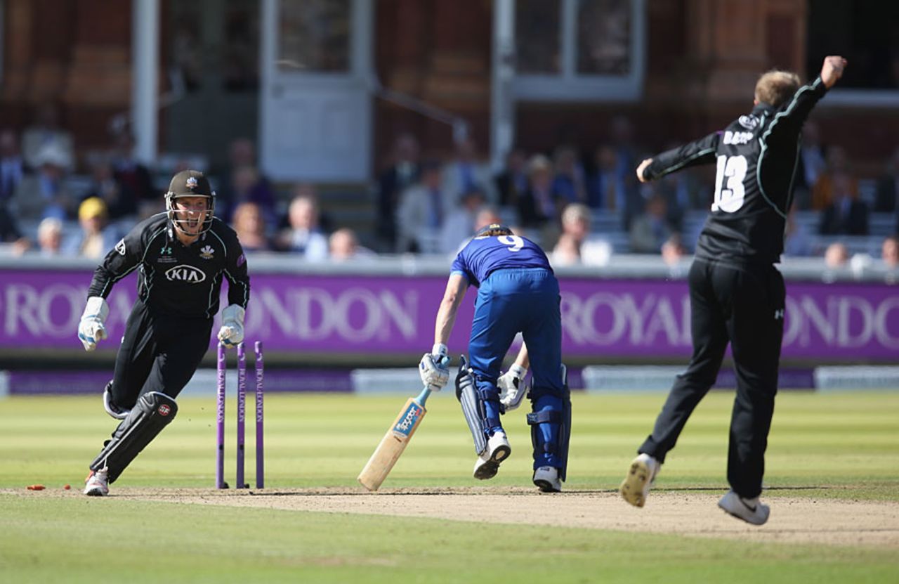 Hamish Marshall was stumped down the leg side, Gloucestershire v Surrey, Royal London Cup final, Lord's, September 19, 2015
