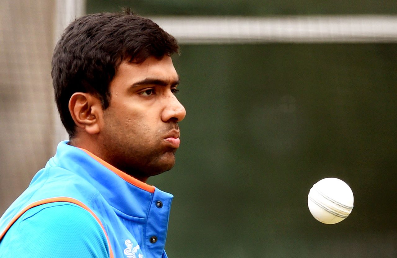 R Ashwin waits for his turn to bowl in a training session , World Cup 2015, Melbourne, March 18, 2015