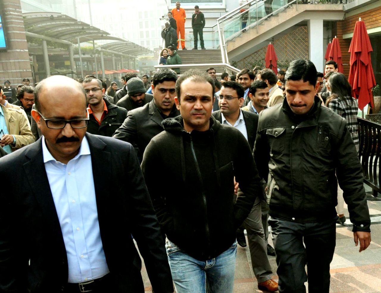 Virender Sehwag attends a World Cup event in Gurgaon, January 8, 2015