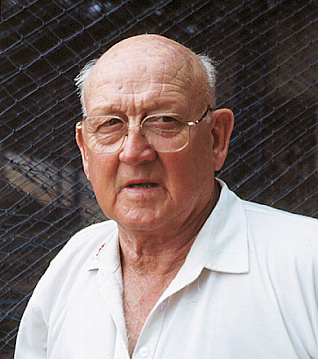 Frank Tyson at a camp in India, India, 2002