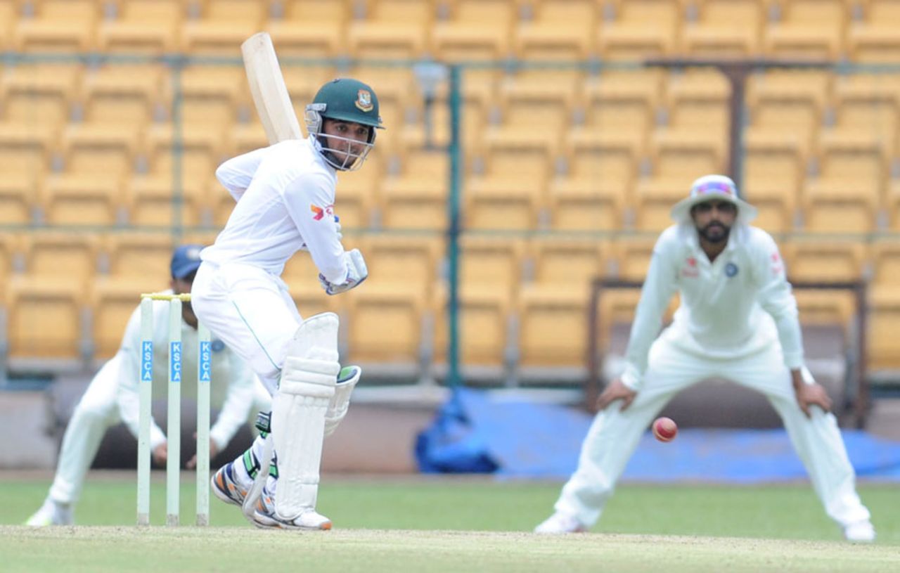 Mominul Haque remained unbeaten on 9 at the end of the second day, India A v Bangladesh A, 2nd day, Bangalore, September 28, 2015