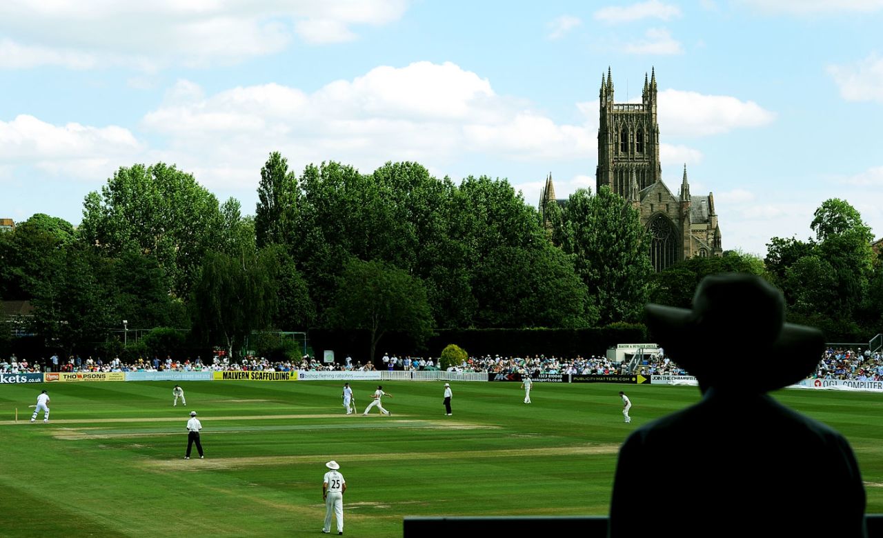 A general view of the action at New Road, Worcestershire v South Africans, Tour match, July 27, 2012
