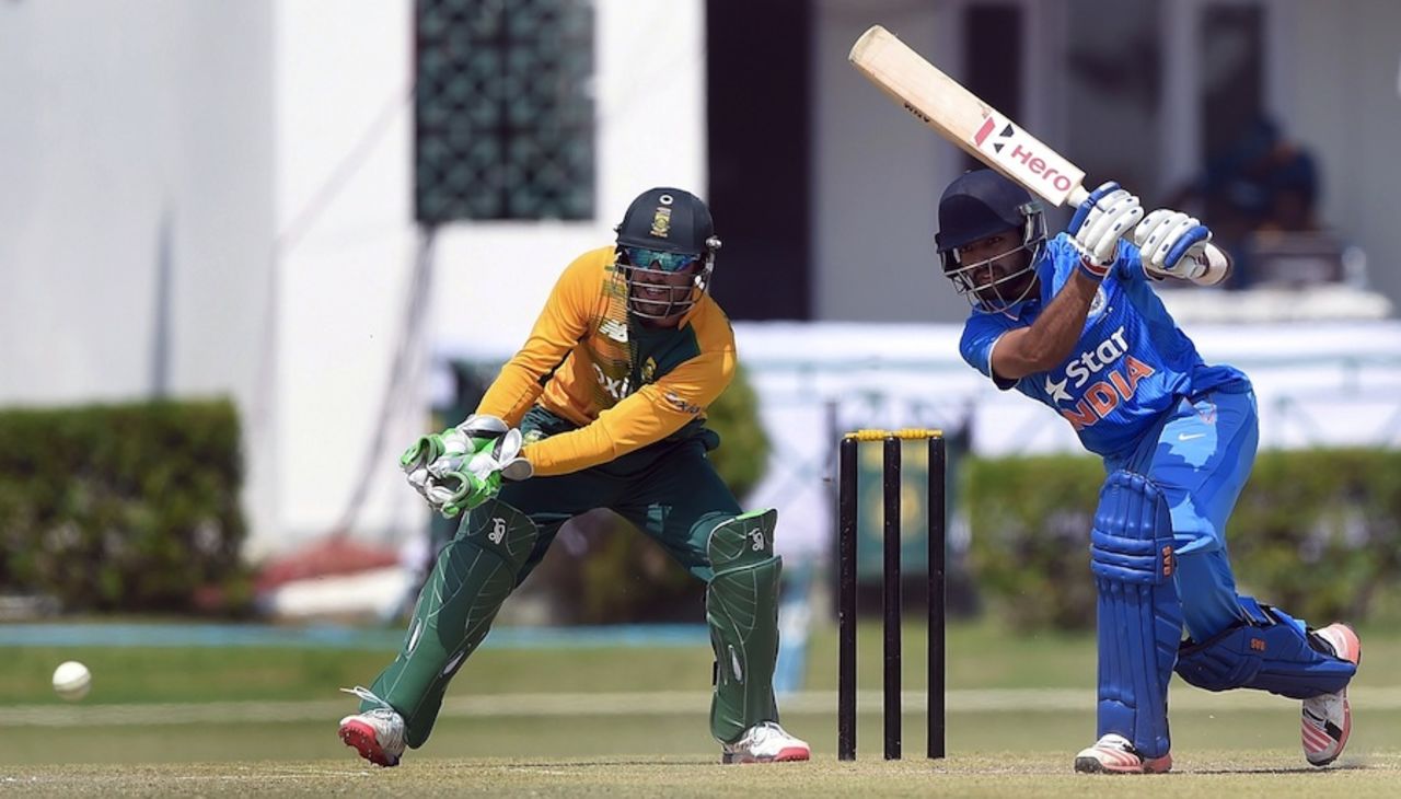 Manan Vohra made 56 off 42 balls, India A v South Africans, Delhi, September 29, 2015