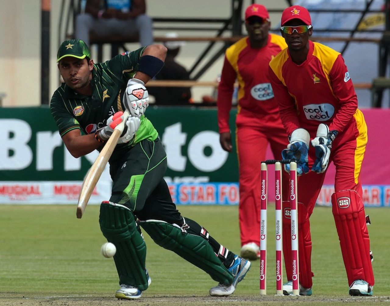 Umar Akmal top scored for Pakistan with 38, Zimbabwe v Pakistan, 2nd T20I, Harare, September 29, 2015