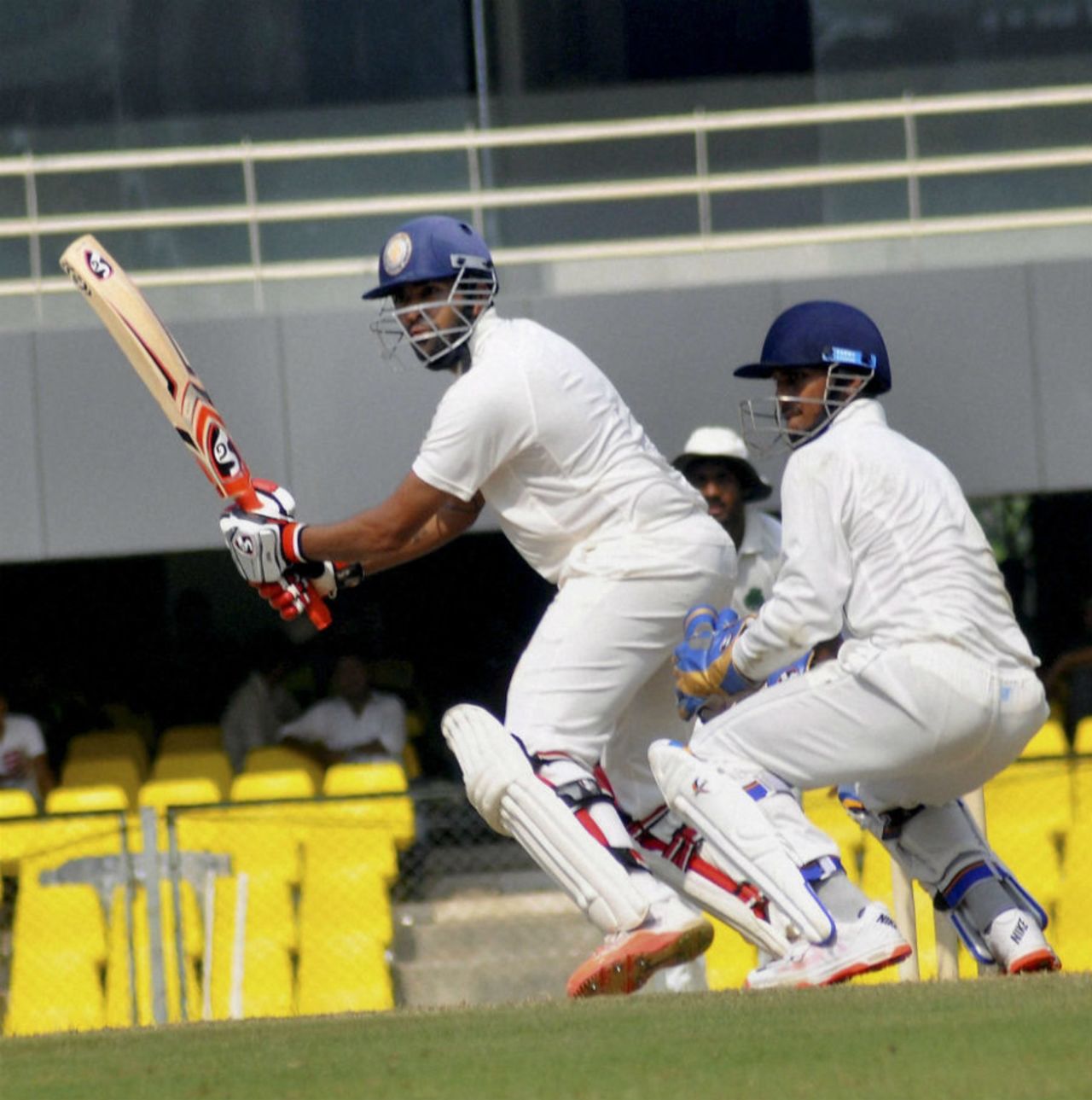 Shishir Bhavane held Karnataka's innings together with a patient 65, Assam v Karnataka, Ranji Trophy 2015-16, Group A, Guwahati, 1st day, October 1, 2015