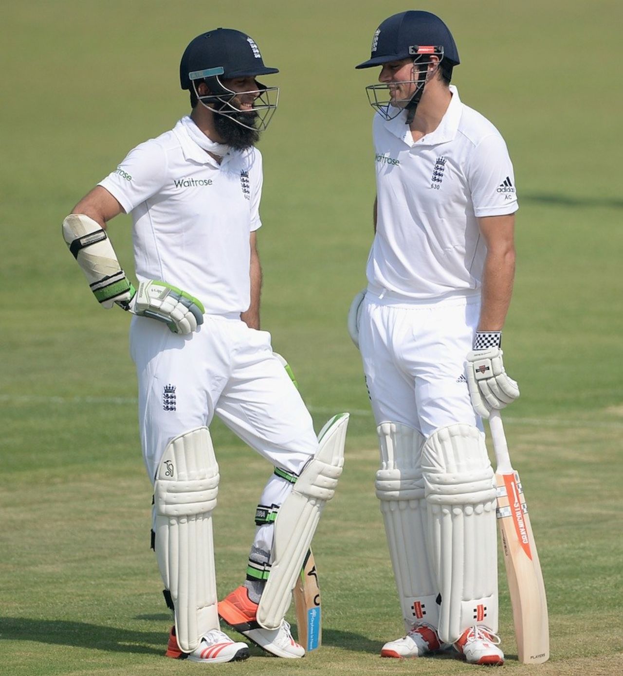 Moeen Ali opened with Alastair Cook in the warm-up game, Pakistan A v England XI, Sharjah, 1st day, October 5, 2015