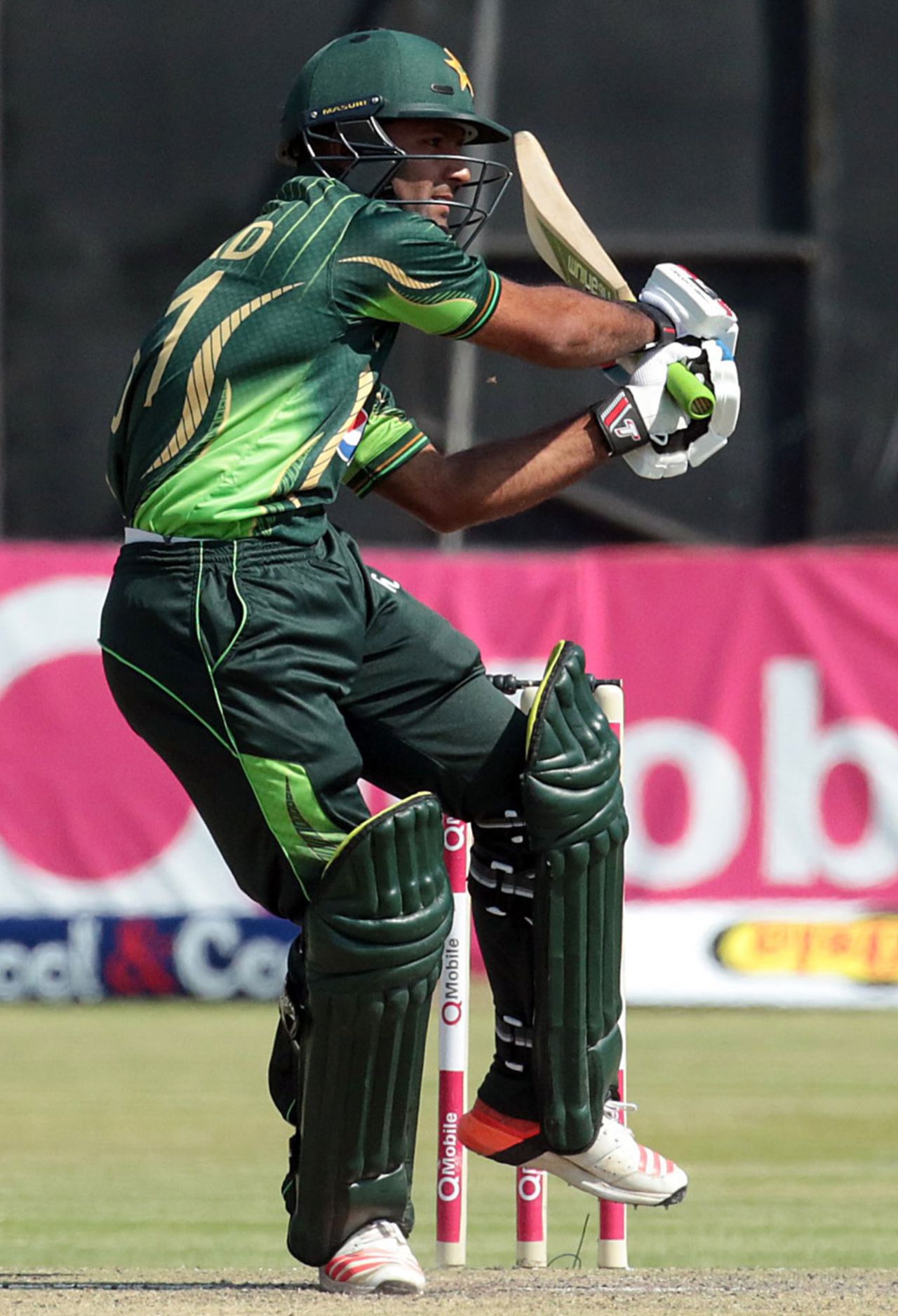 Asad Shafiq goes hard on the pull, Zimbabwe v Pakistan, 3rd ODI, Harare, October 5, 2015