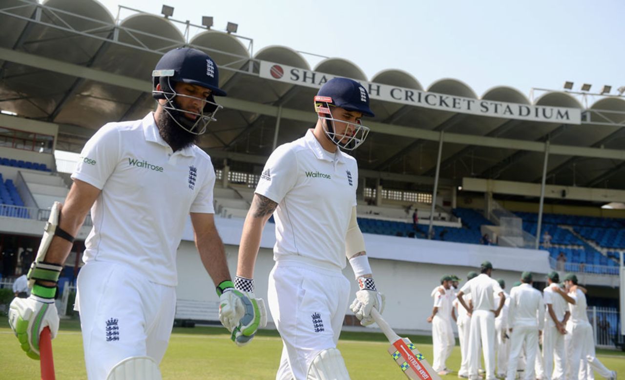 Moeen Ali and Alex Hales opened the batting together, Pakistan A v England XI, Sharjah, Tour match, 2nd day, October 9, 2015