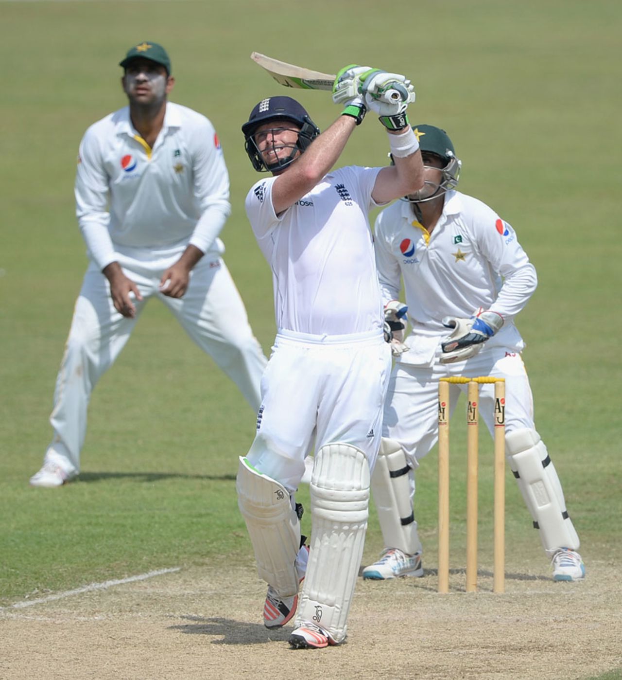 Ian Bell lofts down the ground, Pakistan A v England XI, Sharjah, Tour match, 2nd day, October 9, 2015