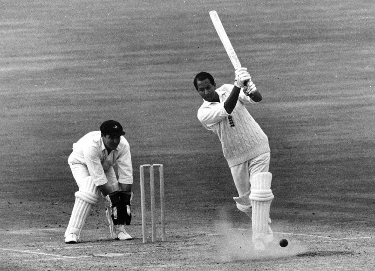Basil D'Oliveira drives on his way to 158, England v Australia, 5th Test,  The Oval, August 23, 1968