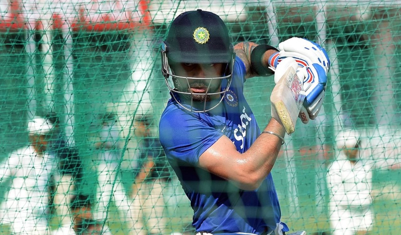 Virat Kohli bats in the nets, Kanpur, October 10, 2015