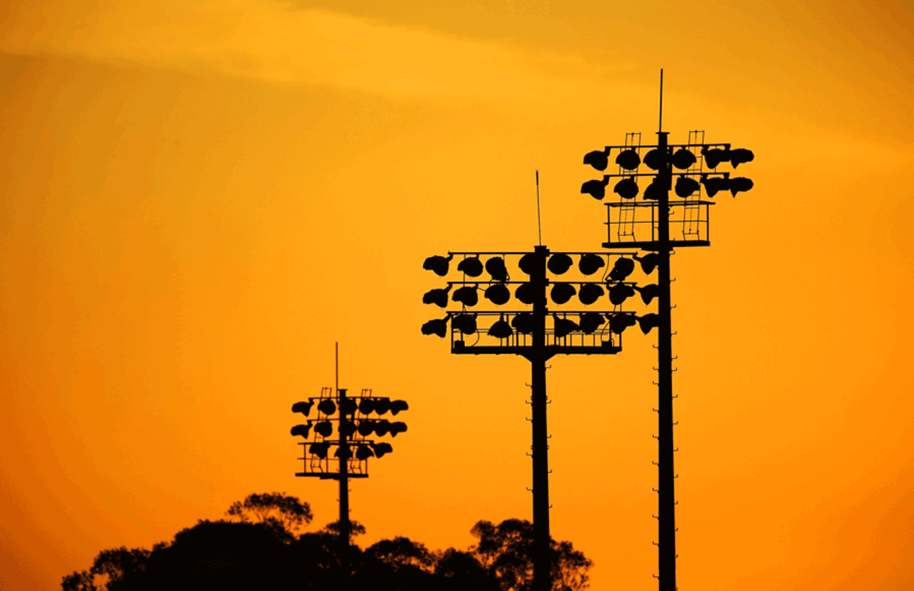 The sun sets over the Blacktown Olympic Park Oval, New South Wales v Western Australia, Matador Cup, Sydney, October 10, 2015