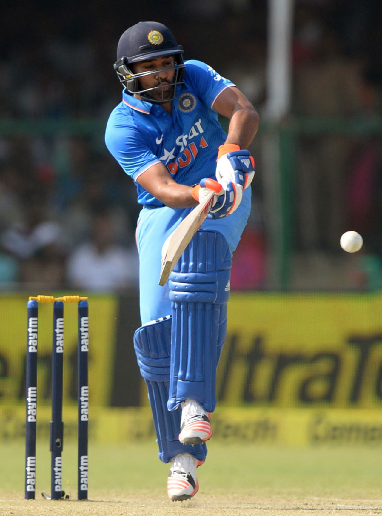 Eyes on the ball: Rohit Sharma plays a flick on the leg side, India v South Africa, 1st ODI, Kanpur, October 11, 2015
