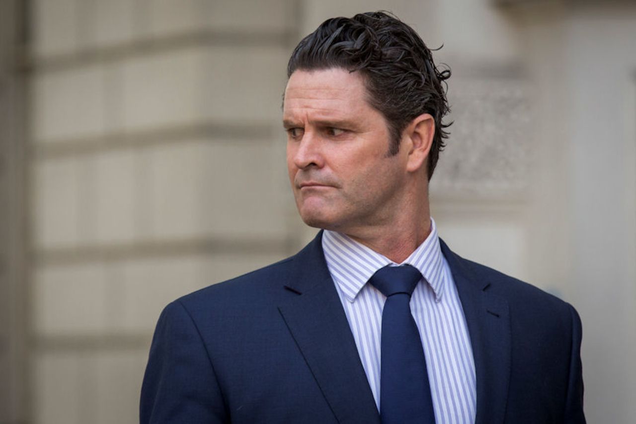 Chris Cairns at Southwark Crown Court ahead of his libel trial, October 8, 2015