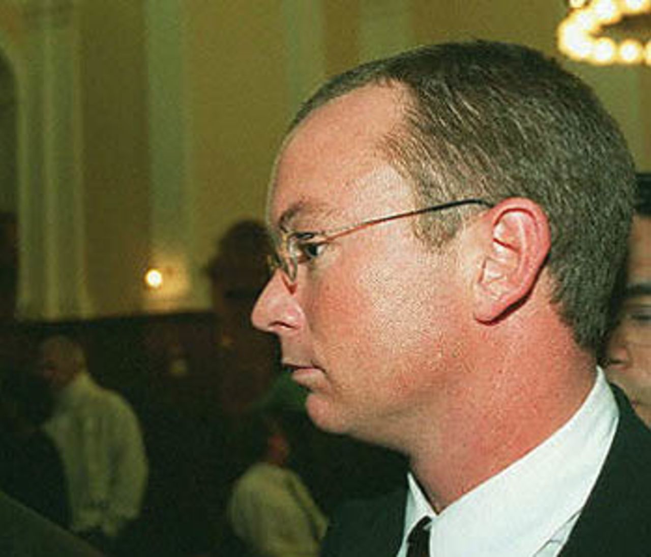 Well known South African Cricketer and national team member, Pieter Strydom, 09 June 2000, after testifying before the King Commission, which is investigating irregularities in South african cricket, in particular accusations of match fixing and accepting bribes against former team mate and South african cricket captain, Hansie Cronje. Cronje is one of 49 witnesses that will be called to testify before the commission, which is being held in Cape Town. Strydom had just found out that he had been left off the South African side that will play Shri Lanka.