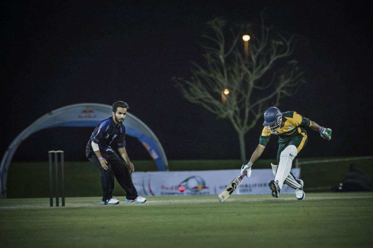 UAE Players in action during the Red Bull Campus Cricket at the Sevens Rugby Ground in Dubai, March 20, 2015