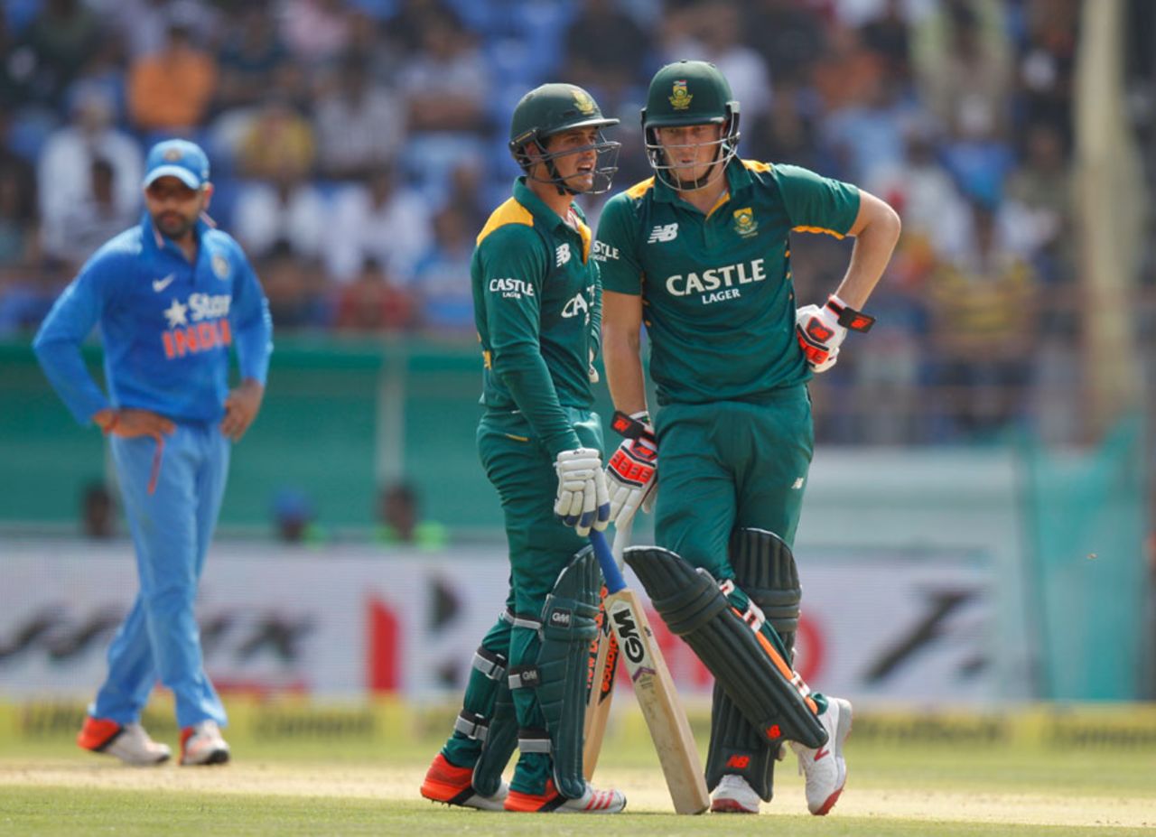 David Miller was promoted to open the innings with Quinton de Kock, India v South Africa, 3rd ODI, Rajkot, October 18, 2015