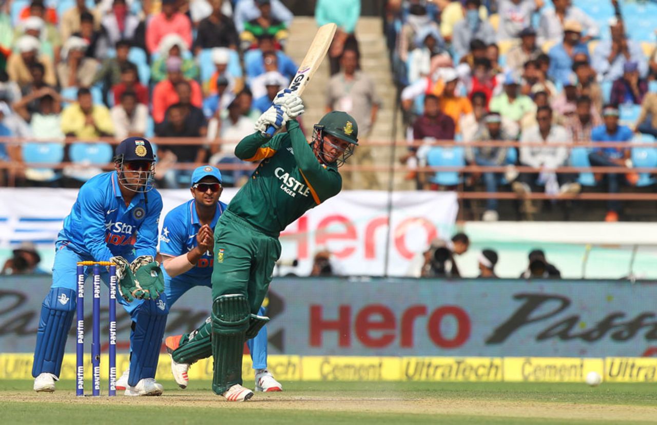 Quinton de Kock made his fourth ODI ton against India in seven innings, India v South Africa, 3rd ODI, Rajkot, October 18, 2015