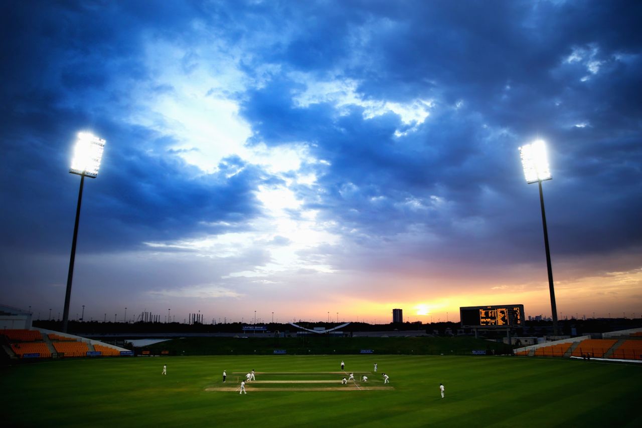 The Champion County match between MCC and Yorkshire under lights in Abu Dhabi, MCC v Champion County, Abu Dhabi, 2nd day, March 23, 2015