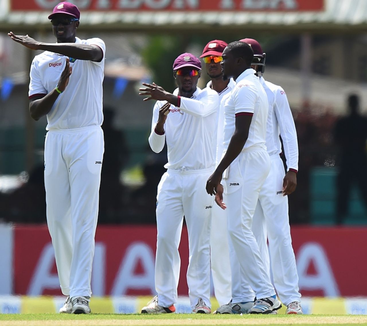 Jason Holder asks for a review, Sri Lanka v West Indies, 2nd Test, Colombo, 1st day, October 22, 2015