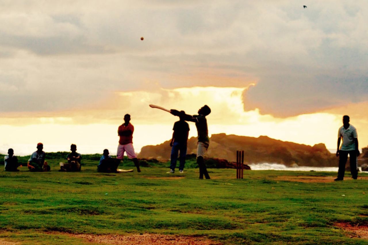 <b>Philip Spooner:</b> Cricket in Galle at sunset, October 18, 2015