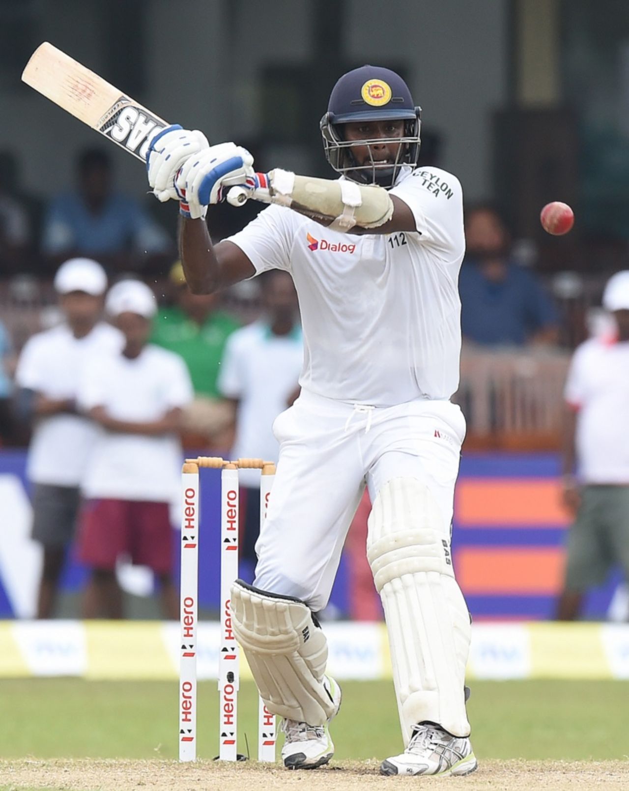 Angelo Mathews shapes to play the pull, Sri Lanka v West Indies, 2nd Test, Colombo, 3r day, October 24, 2015