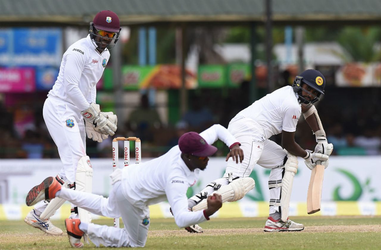 Jermaine Blackwood takes a catch to dismiss Nuwan Pradeep, Sri Lanka v West Indies, 2nd Test, Colombo, 3rd day, October 24, 2015