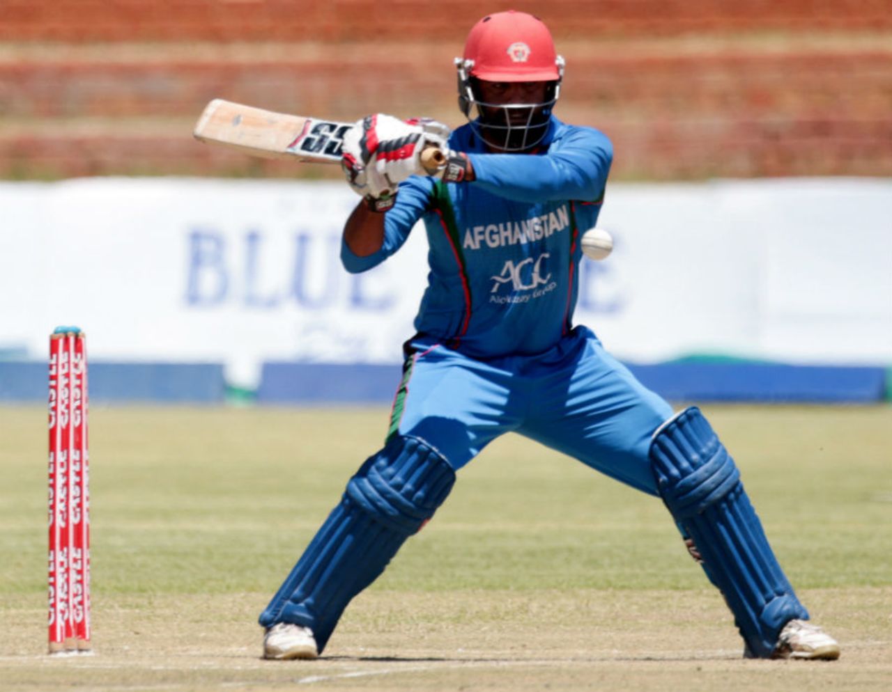 Mohammad Nabi lines up to play the cut, Zimbabwe v Afghanistan, 5th ODI, Bulawayo, October 24, 2015