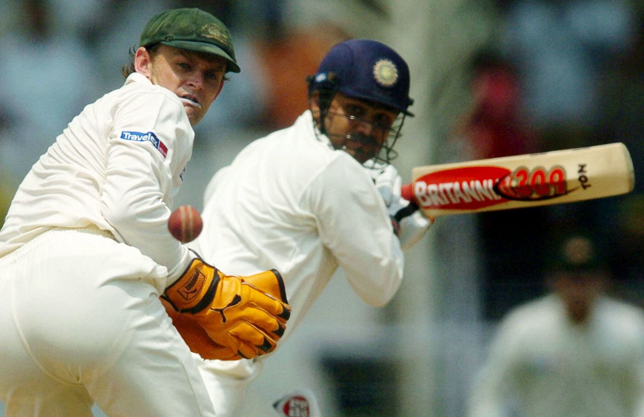 Virender Sehwag gets one behind the wicket, India v Australia, 2nd Test, Chennai, October 15, 2004