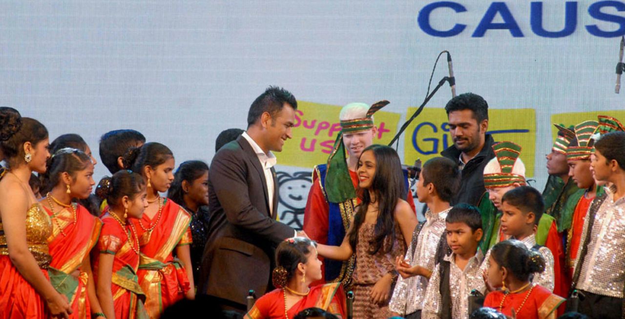 MS Dhoni at an event in Pune, October 28, 2015