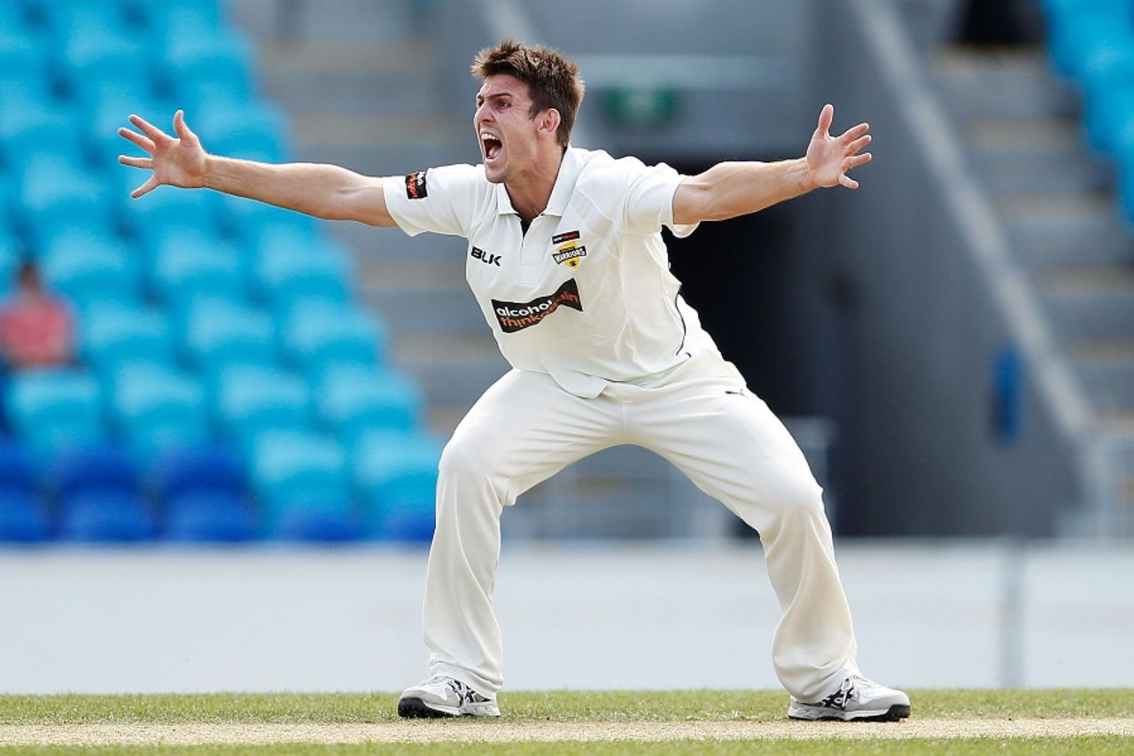 Mitchell Marsh picked up three wickets in the second innings, Tasmania v Western Australia, Sheffield Shield, Hobart, 4th day, October 31, 2015