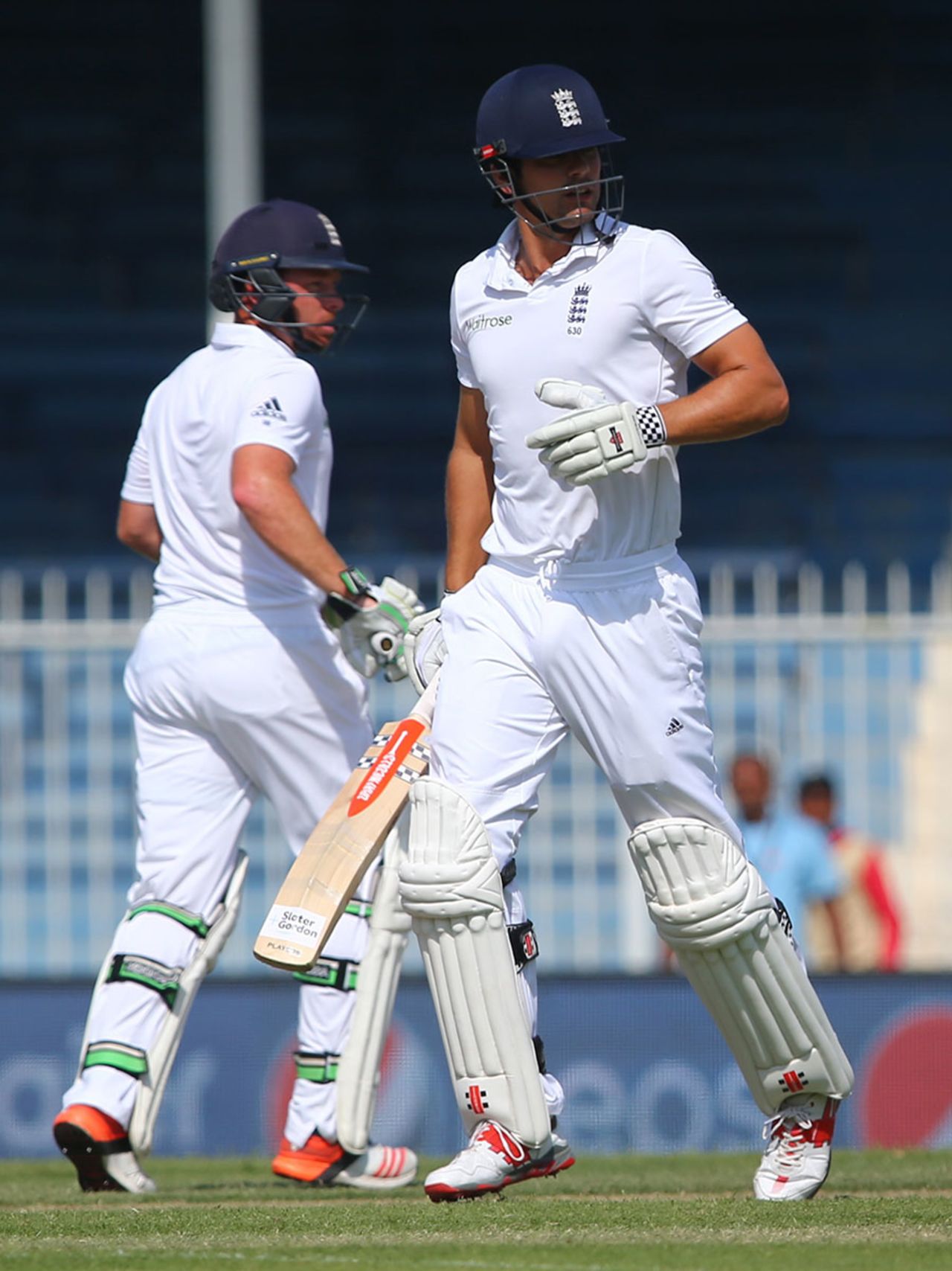 Alastair Cook and Ian Bell added 71 for the second wicket, Pakistan v England, 3rd Test, Sharjah, 2nd day, November 2, 2015