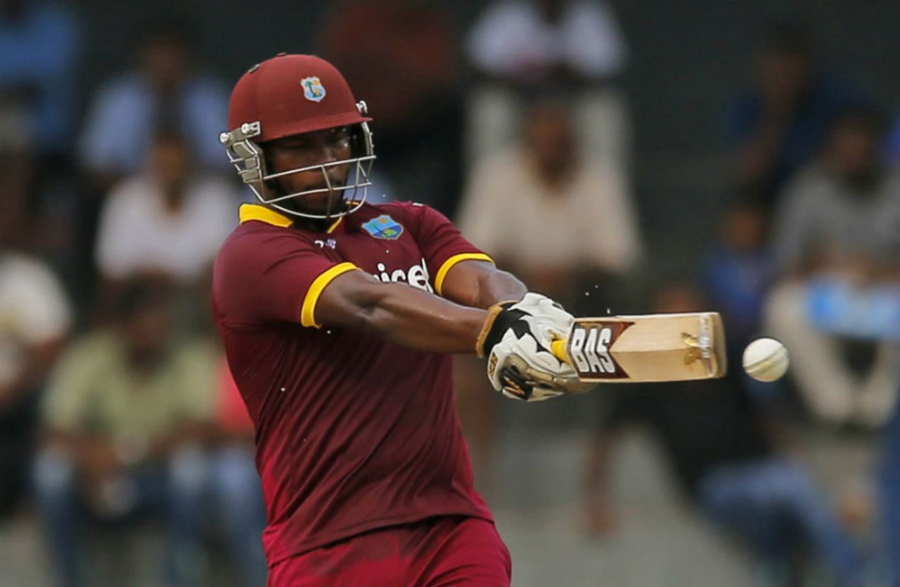 Johnson Charles plays a pull shot, Sri Lanka v West Indies, 2nd ODI, Colombo, November 4, 2015