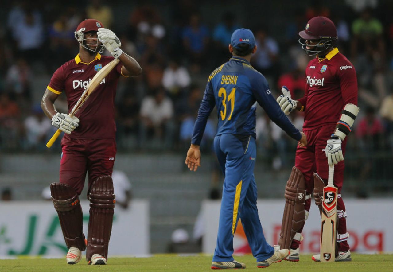 Johnson Charles asks for a review, Sri Lanka v West Indies, 2nd ODI, Colombo, November 7, 2015