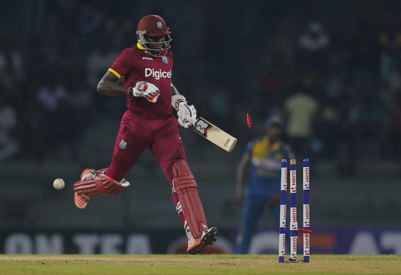 Jerome Taylor was among four batsmen to be run-out in six deliveries, Sri Lanka v West Indies, 2nd ODI, Colombo, November 4, 2015