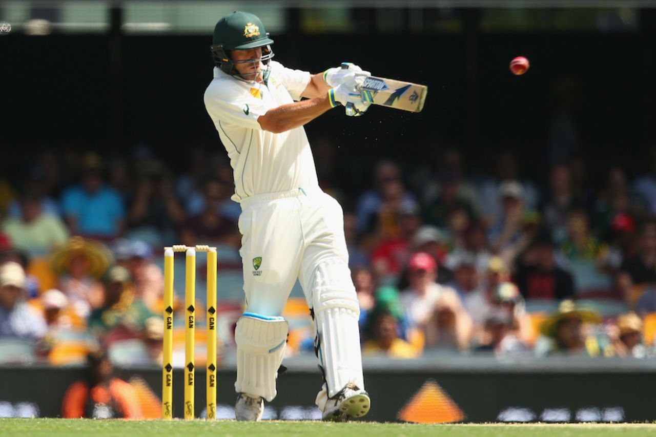 Joe Burns goes for a pull, Australia v New Zealand, 1st Test, Brisbane, 3rd day, November 7, 2015