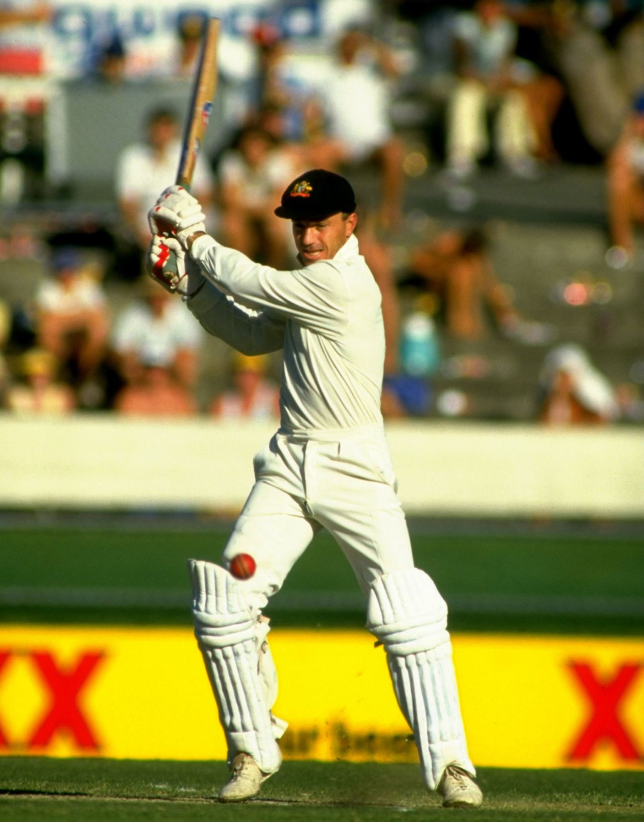 Greg Matthews bats, Australia v England, 1st Test, Brisbane, November 1986