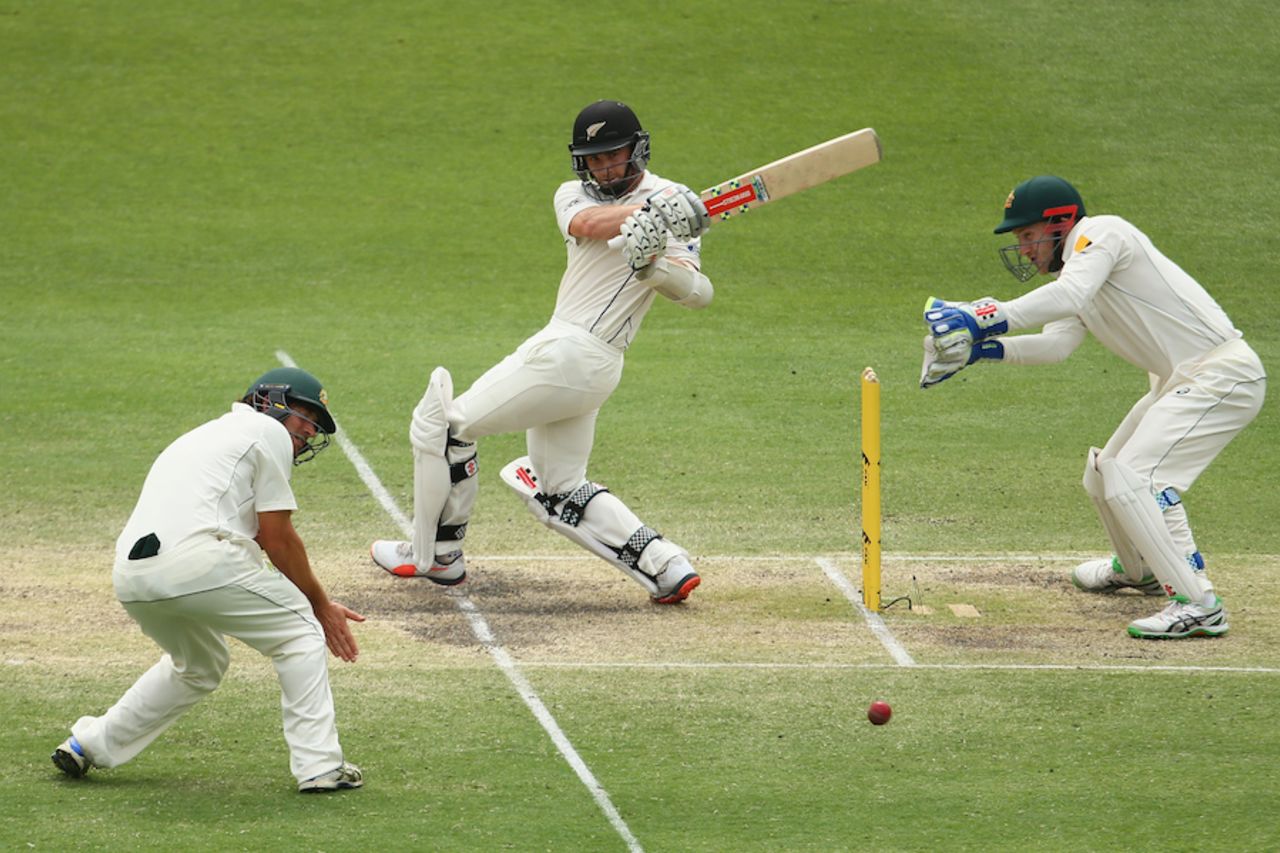 Kane Williamson was fluent in the second innings too, Australia v New Zealand, 1st Test, Brisbane, 4th day, November 8, 2015