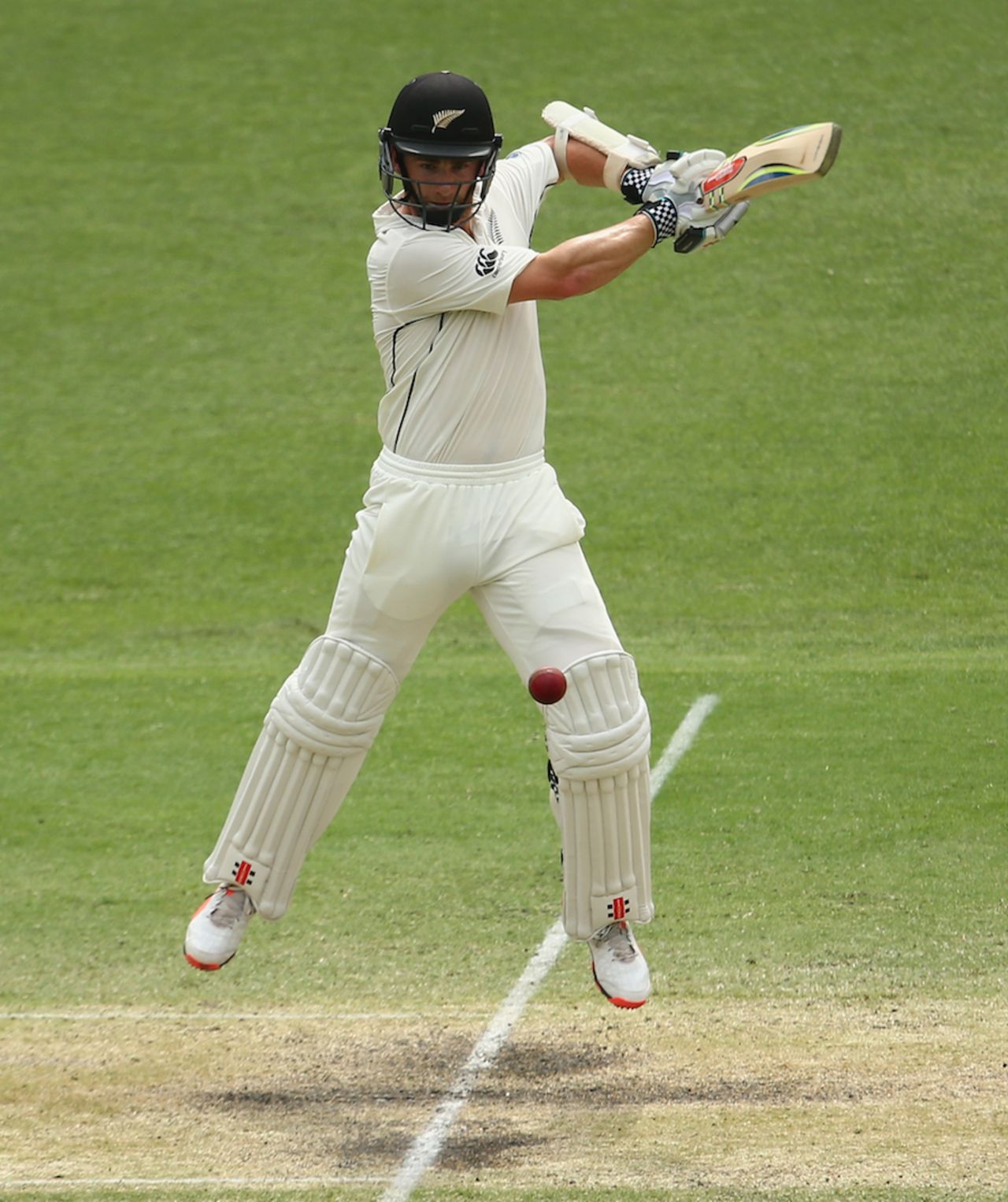 Kane Williamson goes air-borne, Australia v New Zealand, 1st Test, Brisbane, 4th day, November 8, 2015