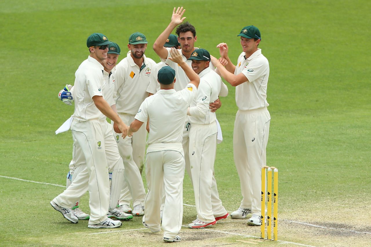 Mitchell Starc wrapped up Australia's win, Australia v New Zealand, 1st Test, Brisbane, 5th day, November 9, 2015