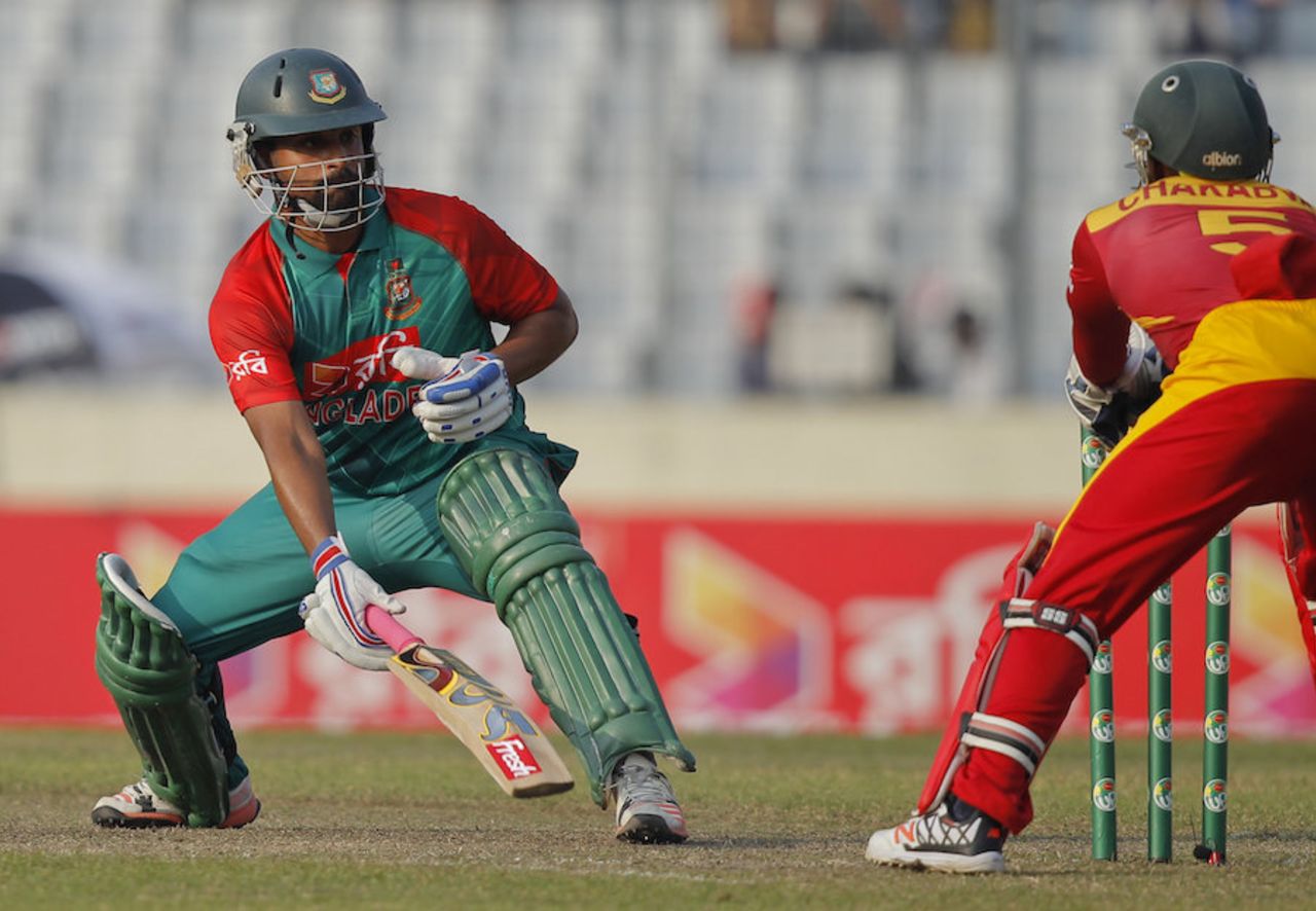 Tamim Iqbal was stumped by Graeme Cremer, Bangladesh v Zimbabwe, 3rd ODI, Mirpur, November 11, 2015