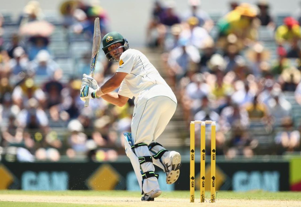 Joe Burns glides one down the leg side, Australia v New Zealand, 2nd Test, Perth, 1st day, November 13, 2015