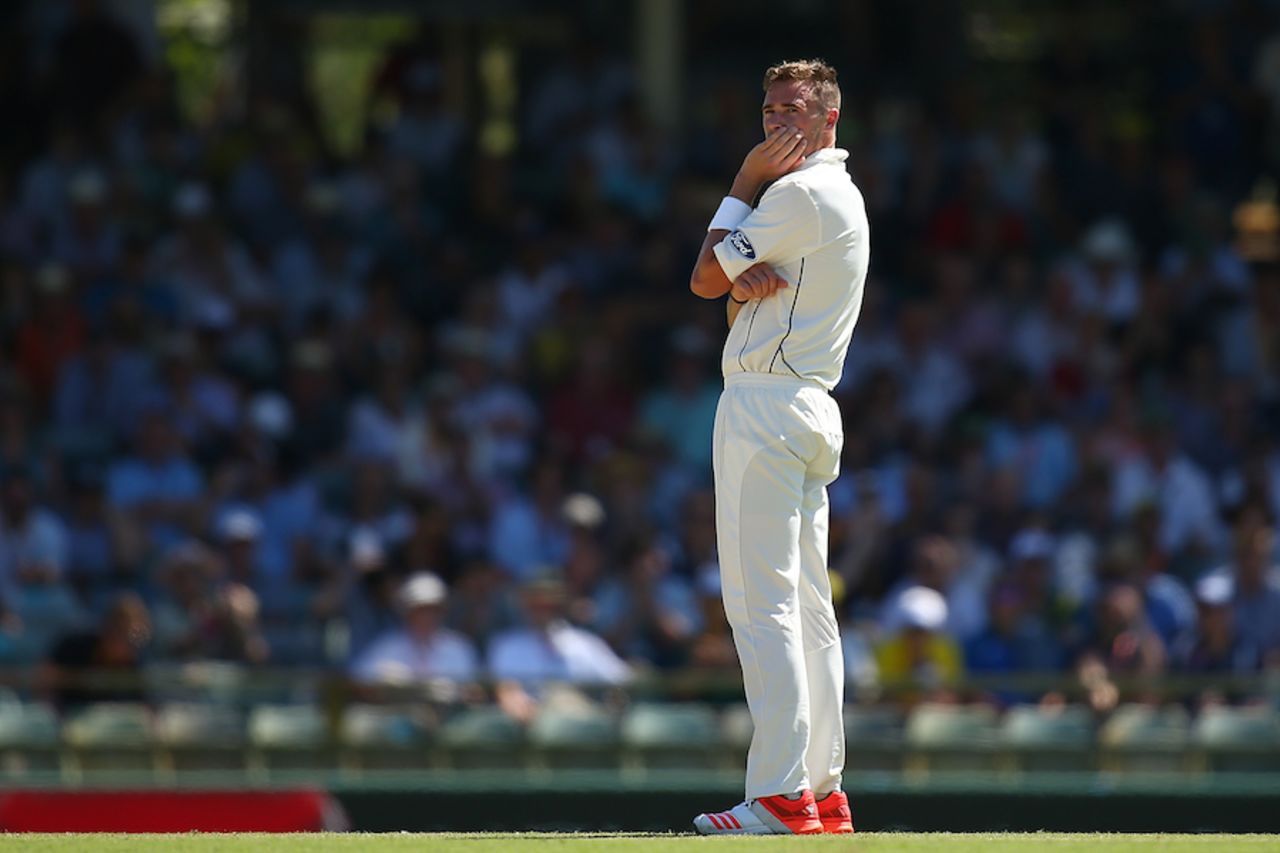 Tim Southee is left with something to think about, Australia v New Zealand, 2nd Test, Perth, 1st day, November 13, 2015