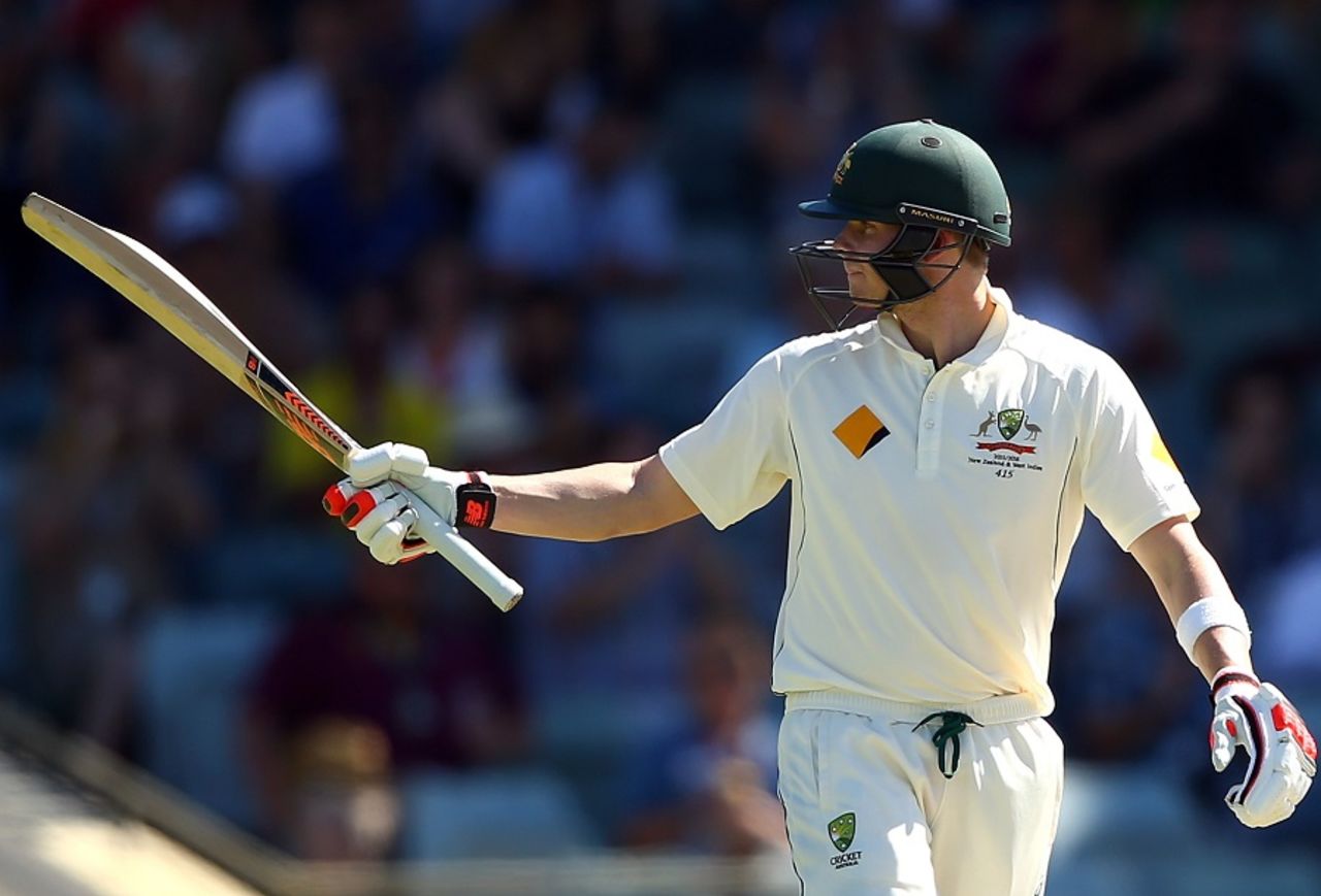 Steven Smith had to reacclimatise to the No. 3 spot, Australia v New Zealand, 2nd Test, Perth, 4th day, November 16, 2015