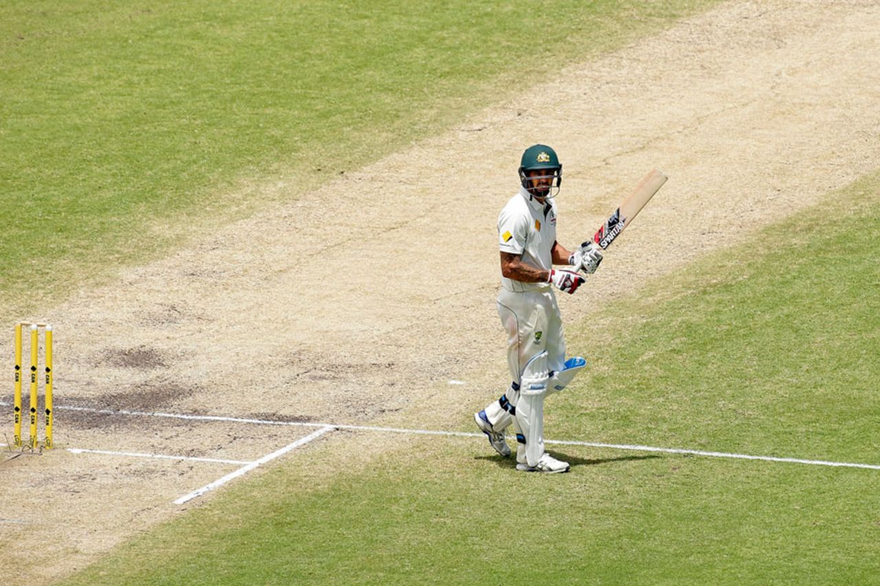 Mitchell Johnson in his final innings in international cricket, Australia v New Zealand, 2nd Test, Perth, 5th day, November 17, 2015