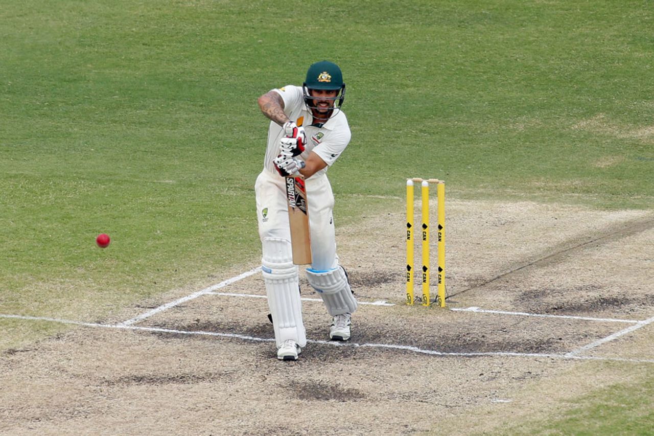 Mitchell Johnson made a handy 29 in his final innings, Australia v New Zealand, 2nd Test, Perth, 5th day, November 17, 2015